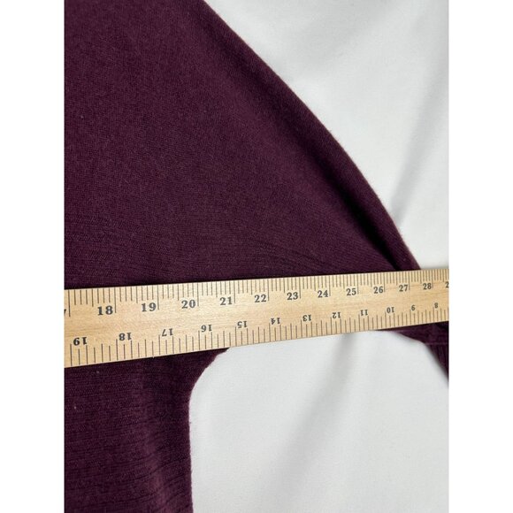 Halogen Cashmere Burgundy Cowl Neck Dress Tunic Medium Womens 100% Cashmere - Picture 5 of 10